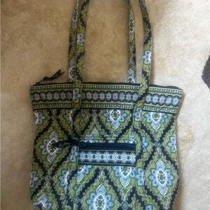 Vera Bradley Green and Blue Patterned Tote